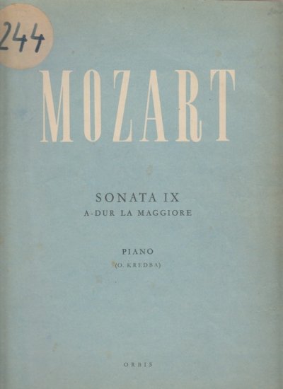 Sonata IX A dur - Kliknutím na obrázek zavřete