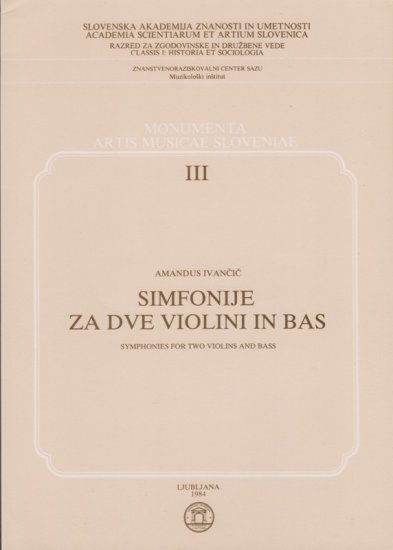 Symphonies for Two Violins and Bass - Kliknutím na obrázek zavřete