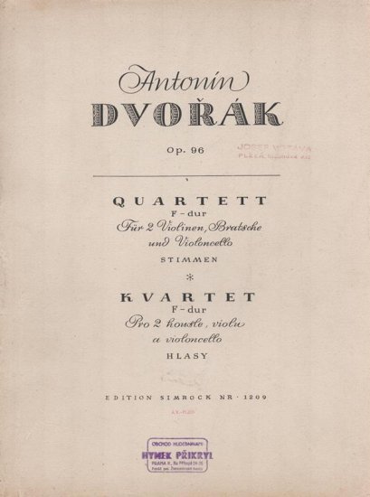 Kvartet F dur op. 96 - Kliknutím na obrázek zavřete